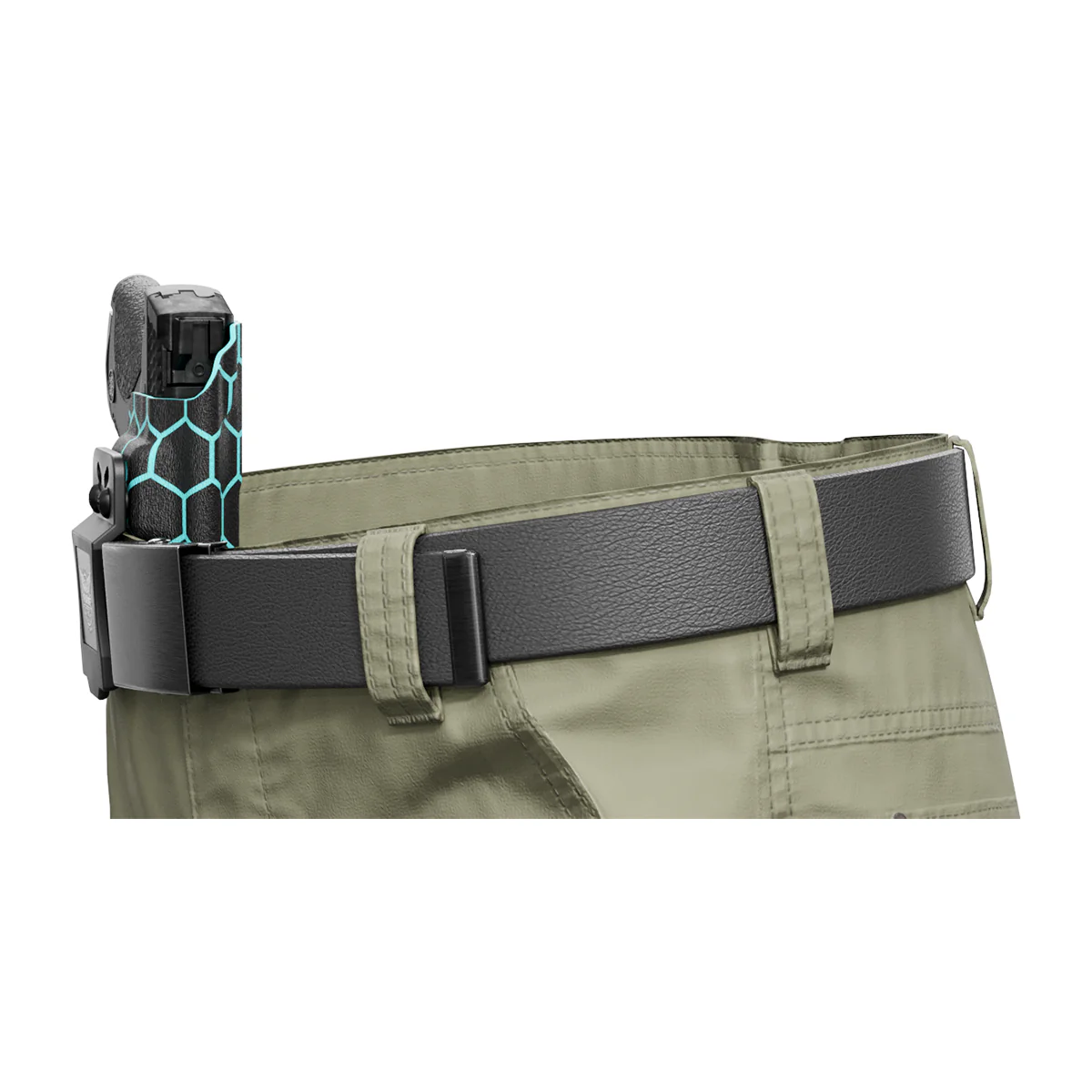 Aqua Honeycomb Custom Printed Holster - IWB Kydex Holster - Image 8