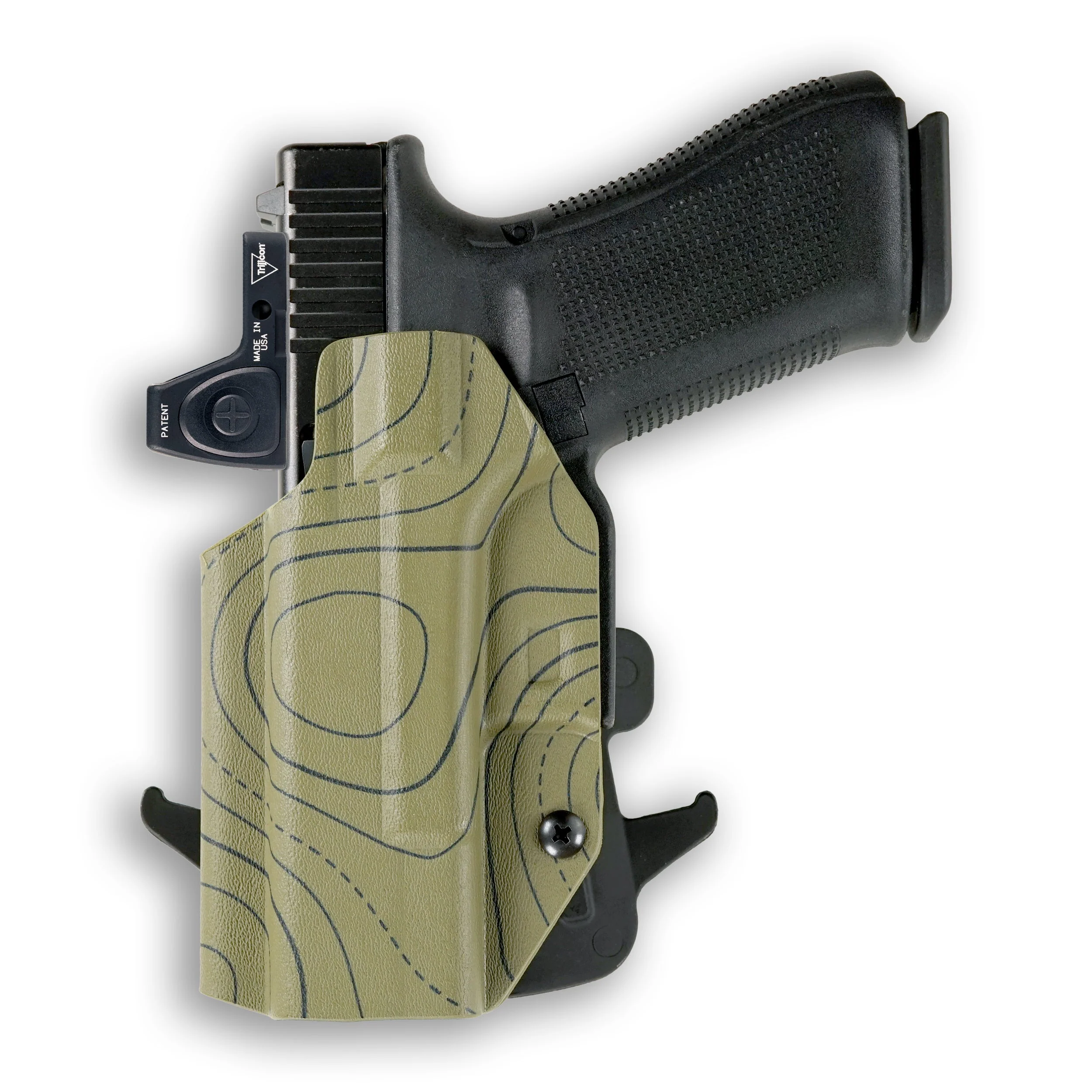 Colt 1911 4" 45ACP with Streamlight TLR-1/1S/HL Light Red Dot Optic Cut OWB Holster - Image 108