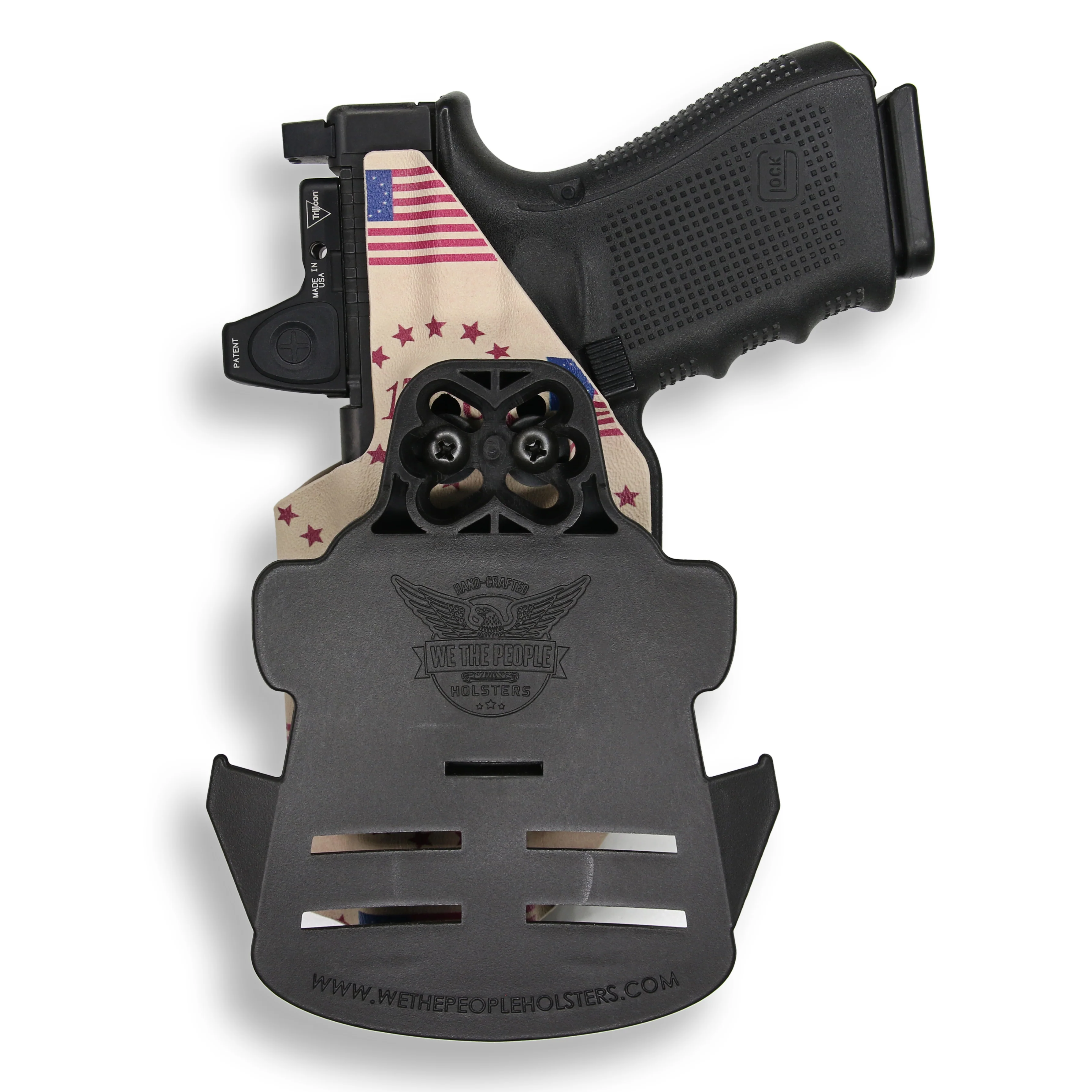 Glock 22 Gen 1-4 MOS with Streamlight TLR-7/7A/7X Light Red Dot Optic Cut OWB Holster - Image 32