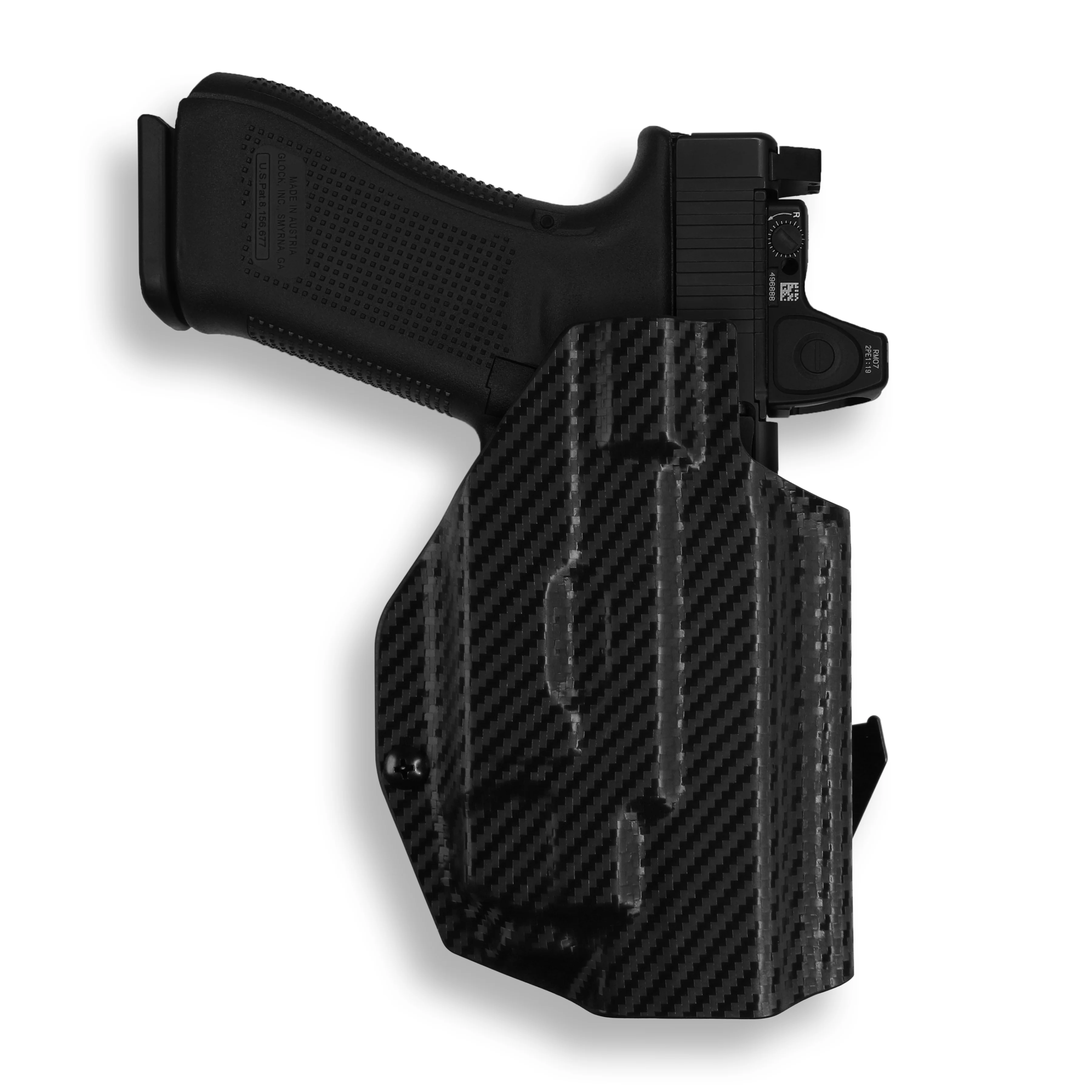 Glock 22 Gen 1-4 MOS with Streamlight TLR-7/7A/7X Light Red Dot Optic Cut OWB Holster - Image 7