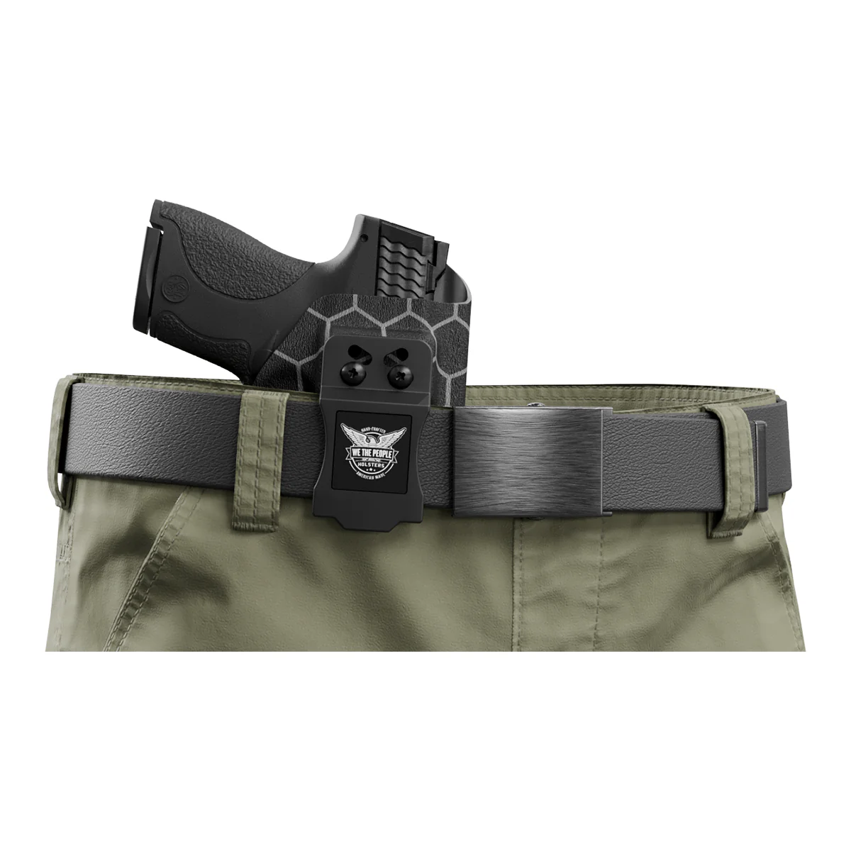 Gray Honeycomb Custom Printed Holster - IWB Kydex Holster - Image 5