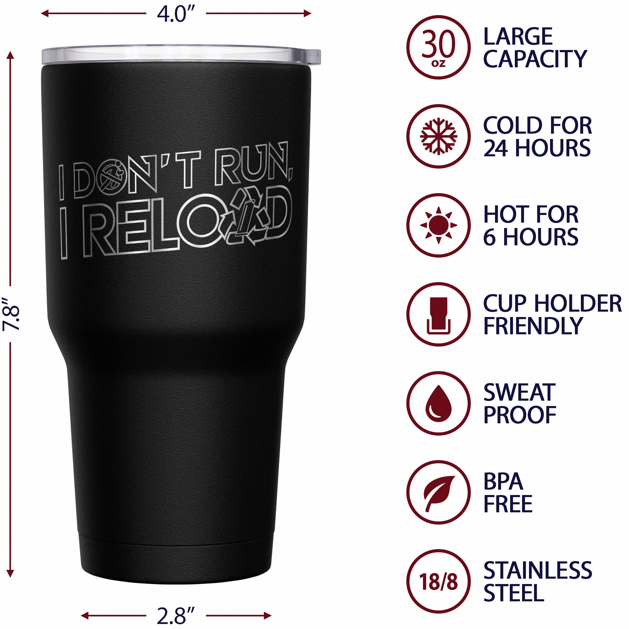 I Don't Run Stainless Steel Tumbler - Image 6