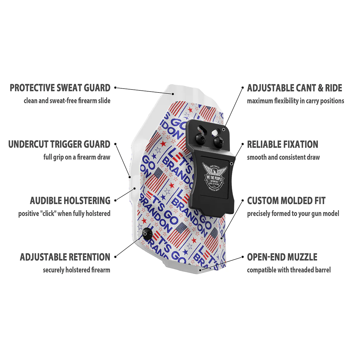 Let's Go Brandon Custom Printed Holster - IWB Kydex Holster - Image 9