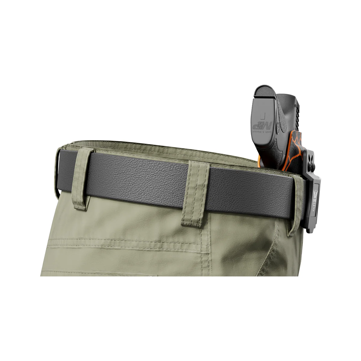 Orange Honeycomb Custom Printed Holster - IWB Kydex Holster - Image 6