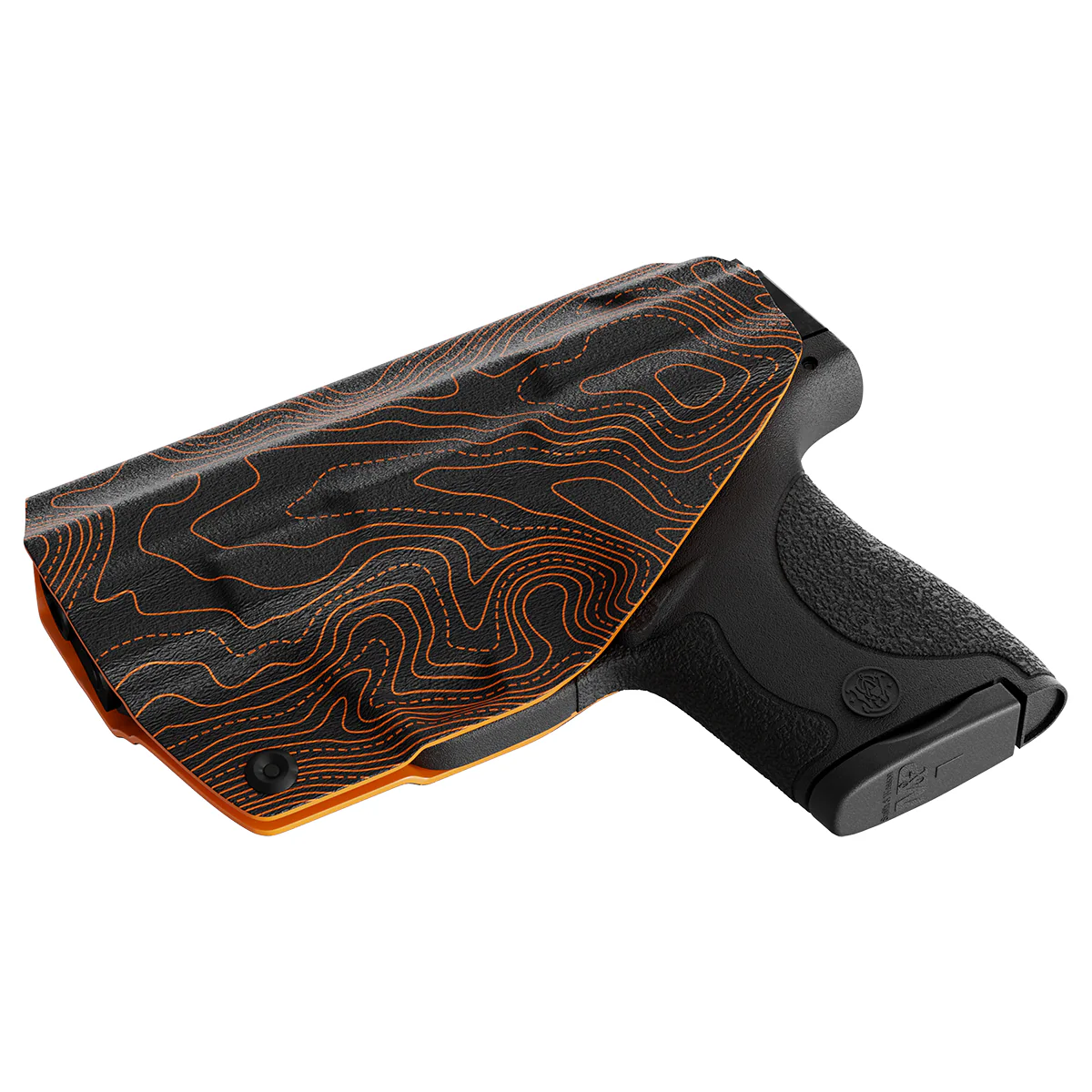 Orange Topographic Map Custom Printed Holster - IWB Kydex Holster - Image 4
