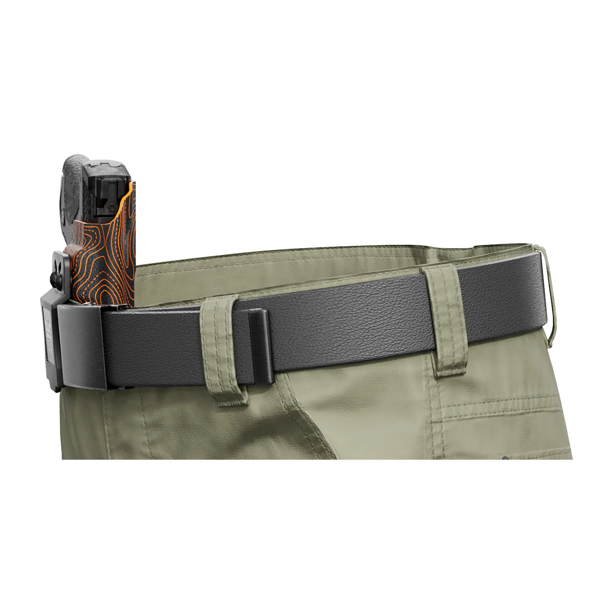 Orange Topographic Map Custom Printed Holster - IWB Kydex Holster - Image 8